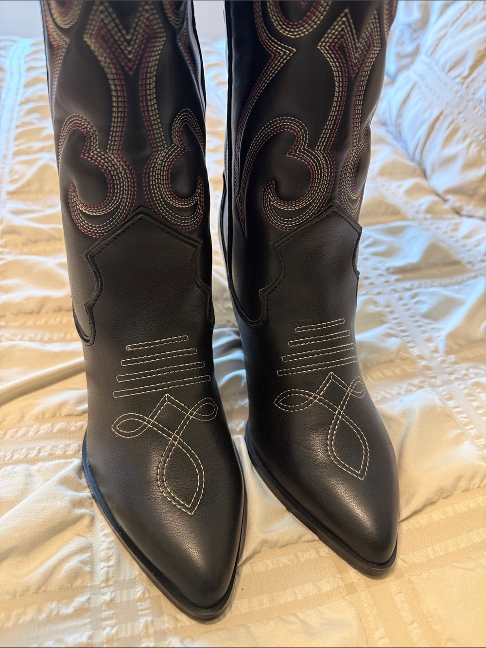 Steve Madden LASSO Tall Western Whipstitch Boots - Picture 3 of 6